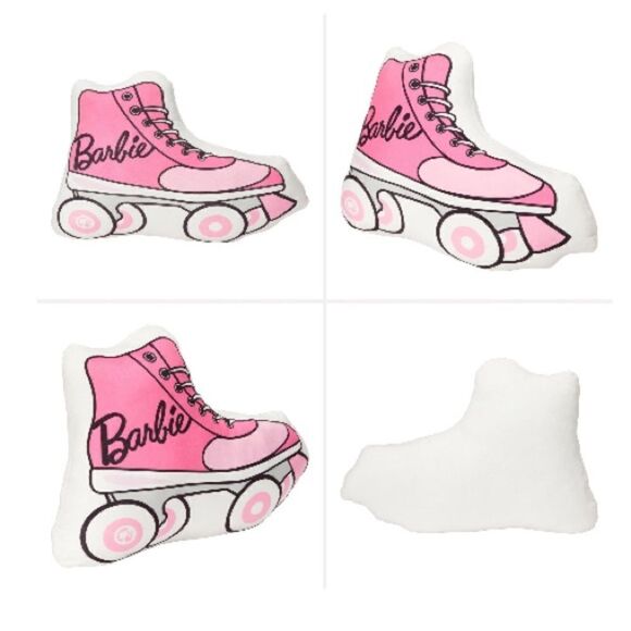 Barbie Pink Roller Skate Kids Bedding Decorative Pillow - Picture 6 of 9
